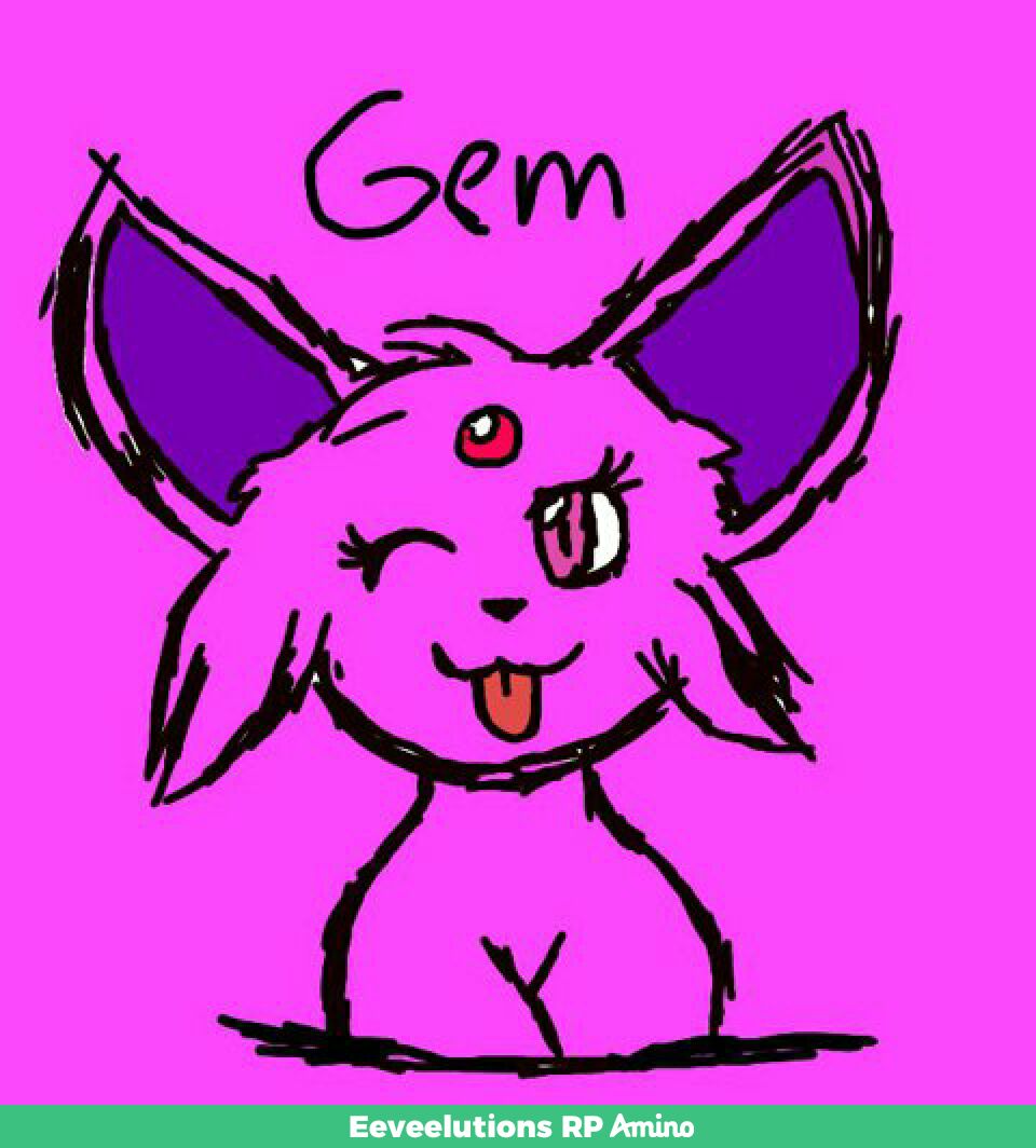 Gem the Espeon (headshot drawing)