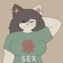 Sleepy cat girl