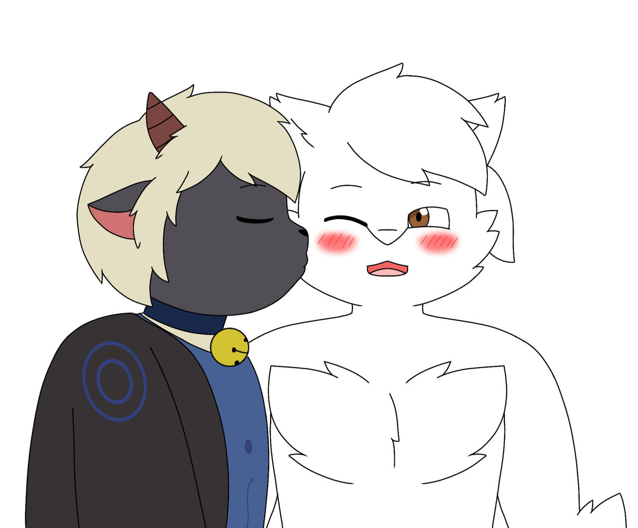 Lamb x Reshiram 2 (cheek kiss)