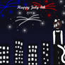 July 4th 2023 - she Look a Fireworks In Night city