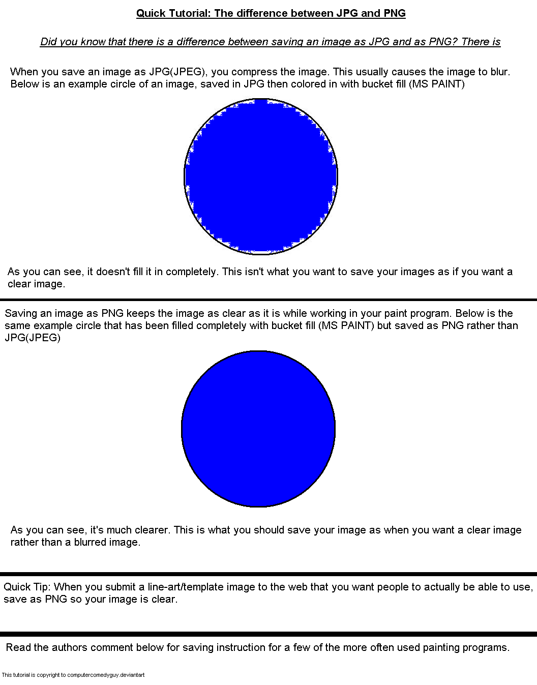 Update JPG vs PNG Tutorial