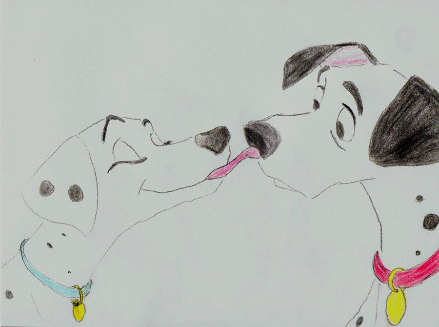 Most beautiful movie kisses: Pongo and Perdita