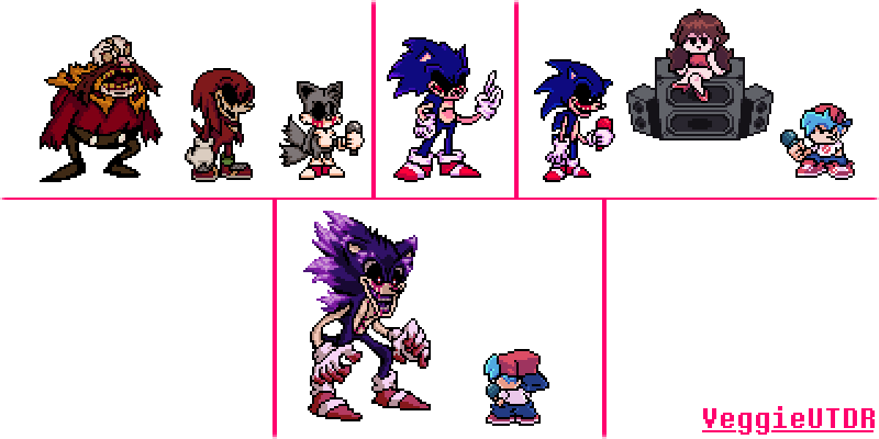 Made some missed sprites for Sonic.EXE, will do Xeno and Lord X later.  Enjoy these : r/FridayNightFunkin