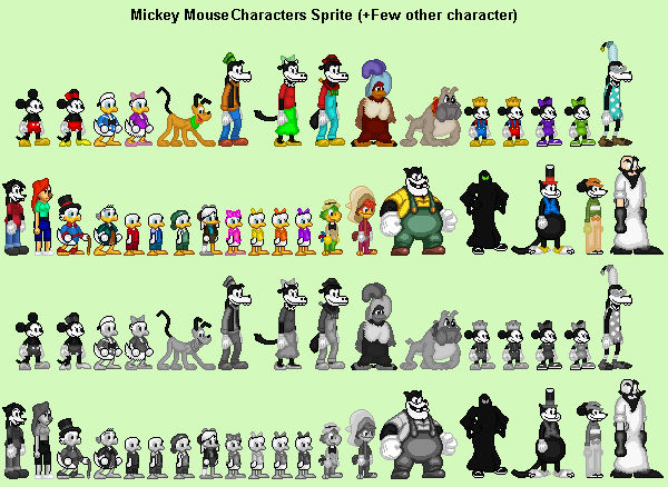 Mickey Mouse Characters Sprite + and More. by CrowSar on DeviantArt