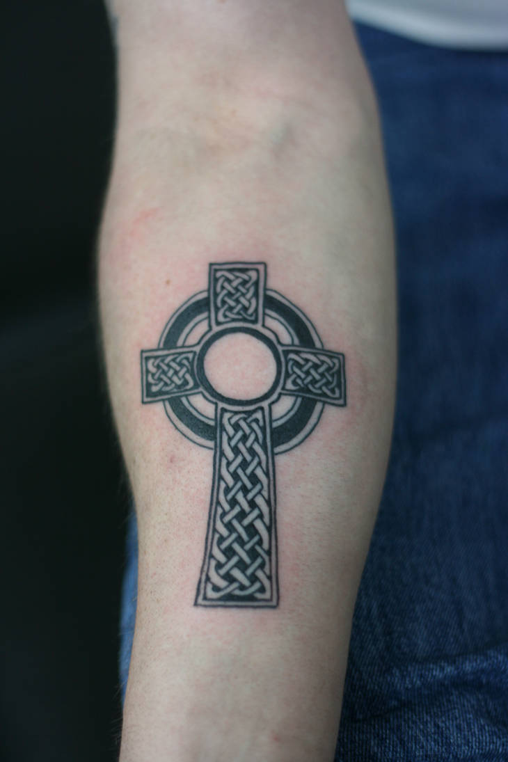 Celtic Cross Forearm by LuckyCatTattoo on DeviantArt