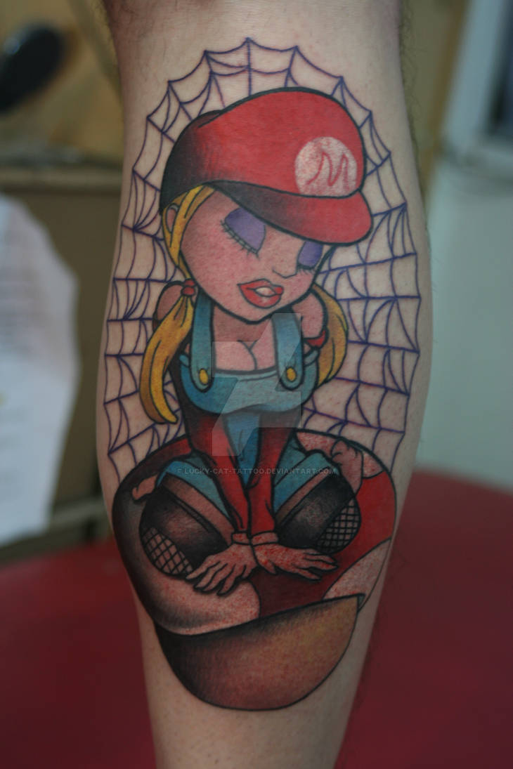 Marios Magic Mushroom Tattoo by Lucky-Cat-Tattoo on DeviantArt