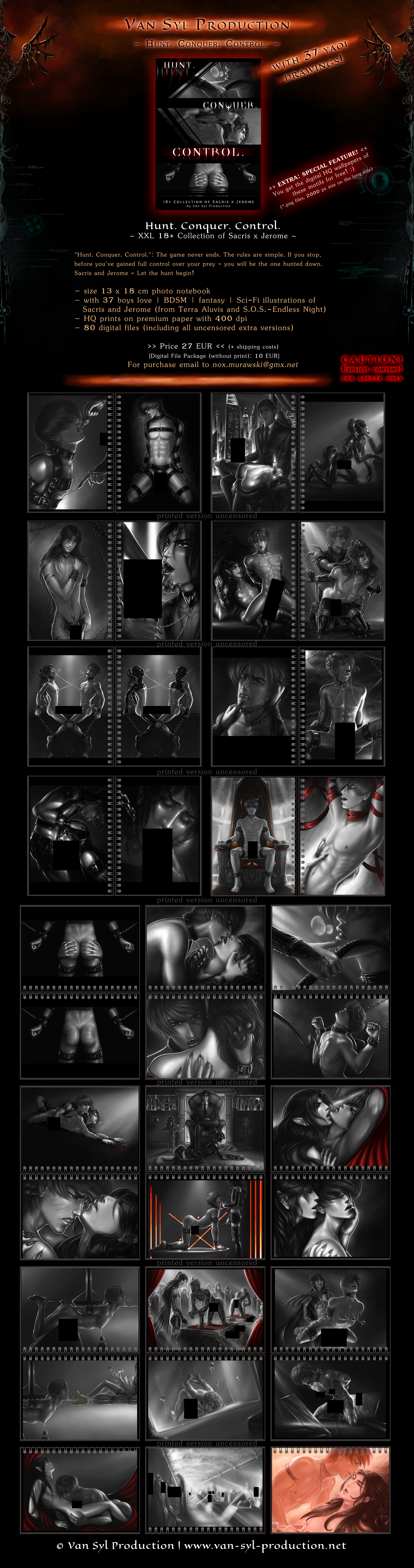 OFFER: Hunt. Conquer. Control. (18+ yaoi)