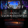 SALE: 20% ON ALL COMMISSIONS until 14th January