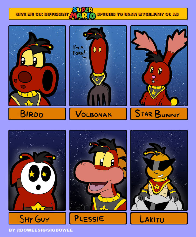 Six Mario Species Challenge by EpicFrick on DeviantArt