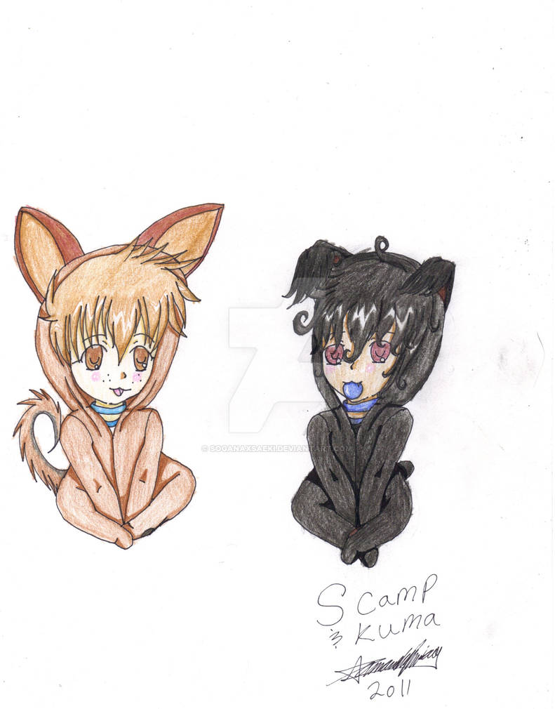 My Dogs Scamp and Kuma as Chibis by SoganaxSaeki on DeviantArt