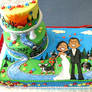 cartoon wedding cake