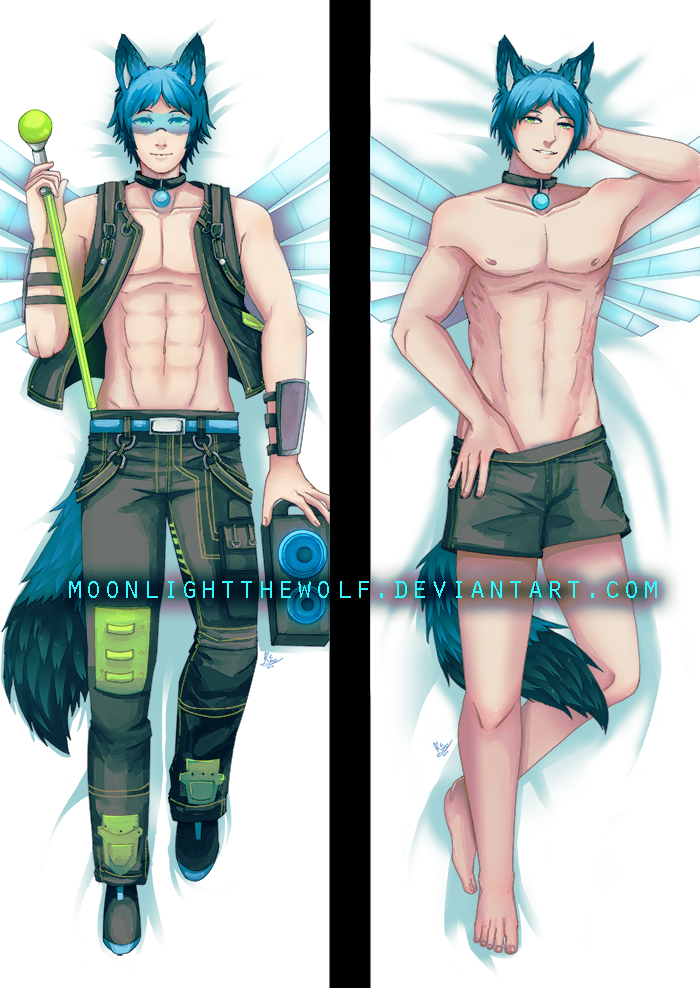 Rave Neko Dakimakura by MoonlightTheWolf on DeviantArt