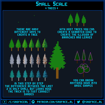 Small Scale Pixel Art Tutorial - Trees