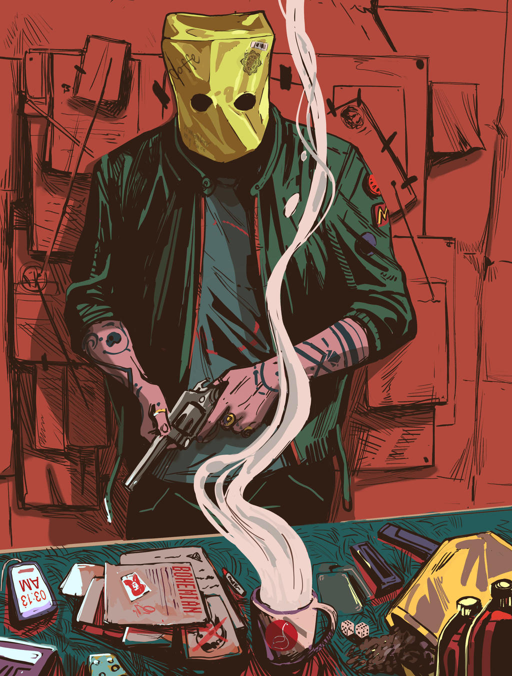 paper bag head by esfandiarcat on DeviantArt