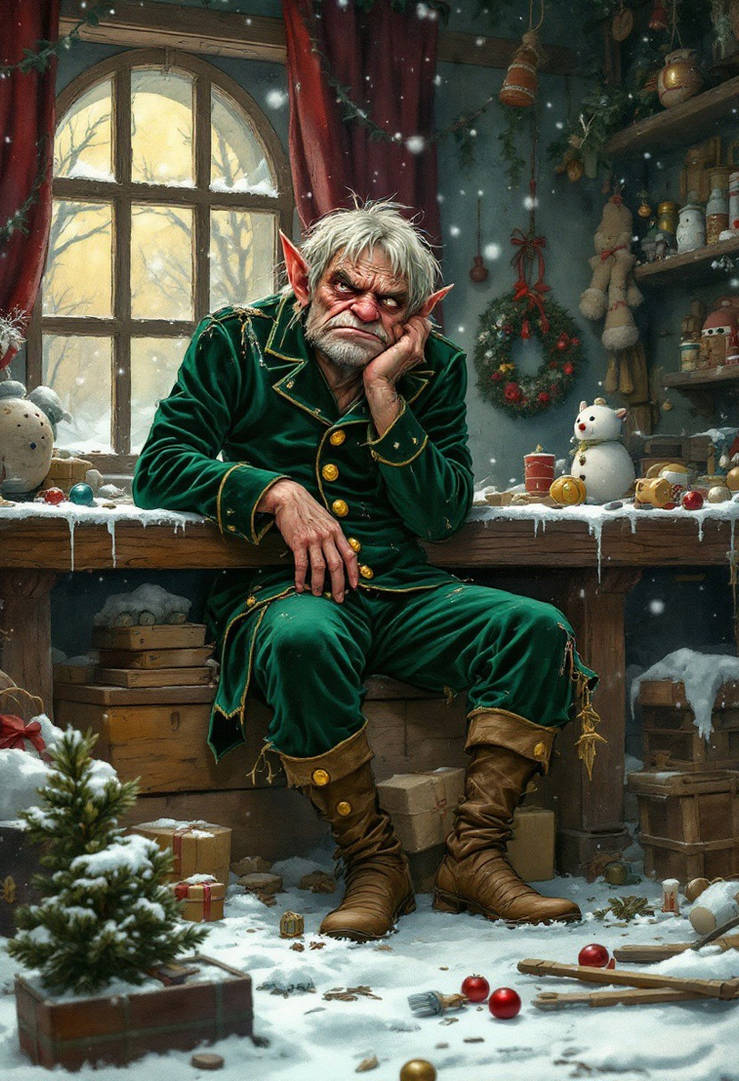 The Grumpy Christmas Elf by Ninifar on DeviantArt
