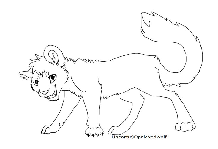 Tiger cub Lineart