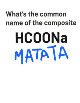 HCOONa MATATA