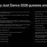 My suggestions for Just Dance 2026