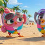 Stella and Silver's Beach Ball Swimsuits