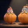 Stella and Silver’s Pumpkin Costumes
