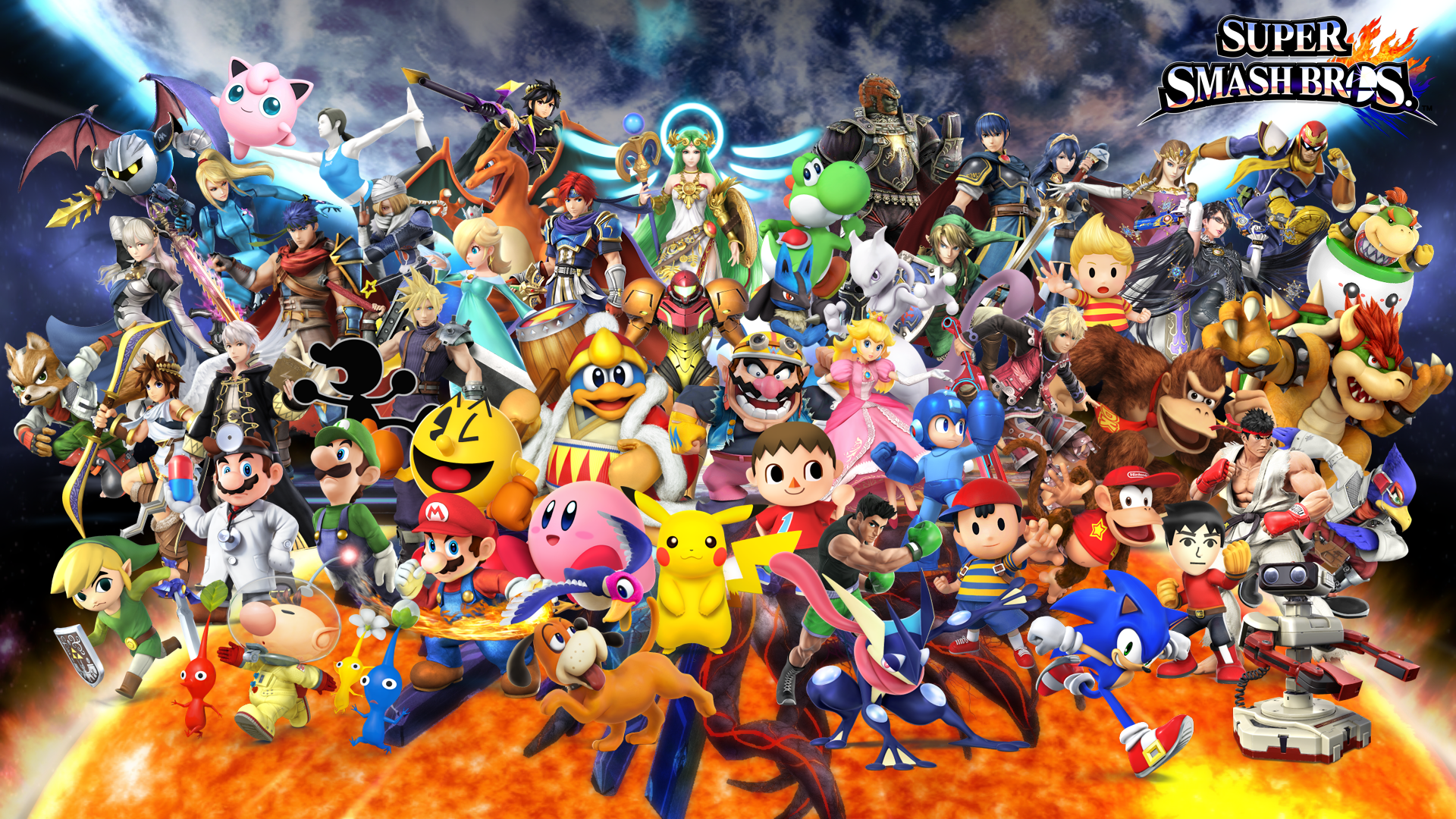 Smash Bros 4 WiiU/3DS Wallpaper