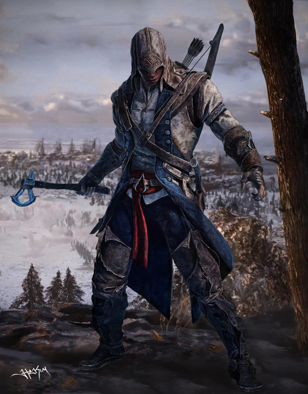 Ac Conner Assassin's Creed 3 Connor Digital Painting by Hax09 on DeviantArt