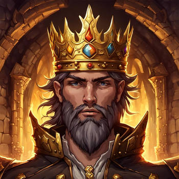 A Fantasy King's Gold Crown