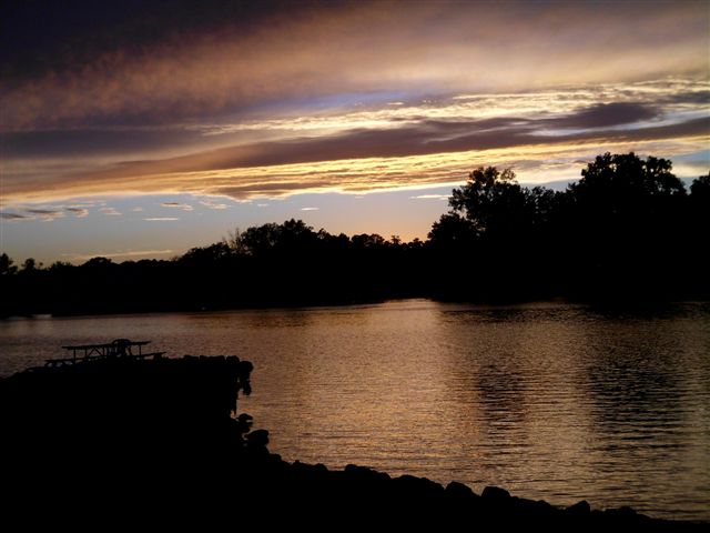 Sun Setting on a Lake