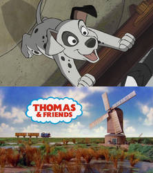 Patch watching Thomas the tank engine