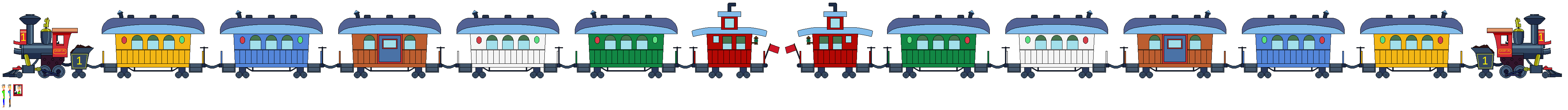Casey Jr with his passenger train sprites by TheJaLeonard on DeviantArt
