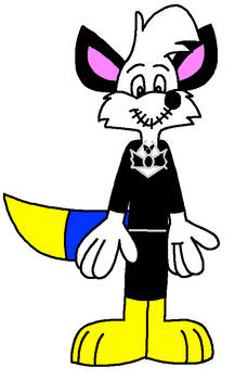 Alex the fox as Jack Skellington