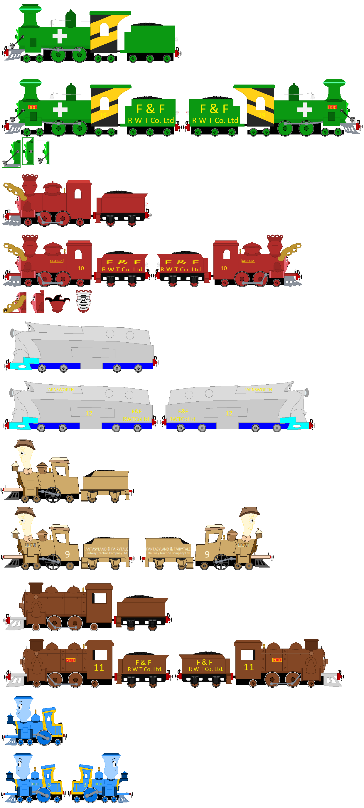 The Little Engine that could 1991 cast sprites by TheJaLeonard on ...