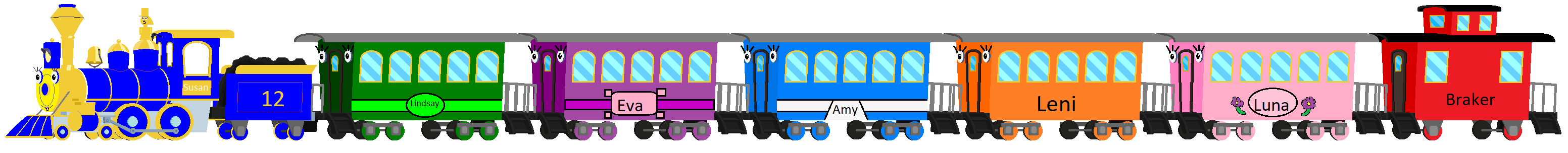 Mlp Train Engineer Susan with passenger train (MLP style) by TheJaLeonard on DeviantArt