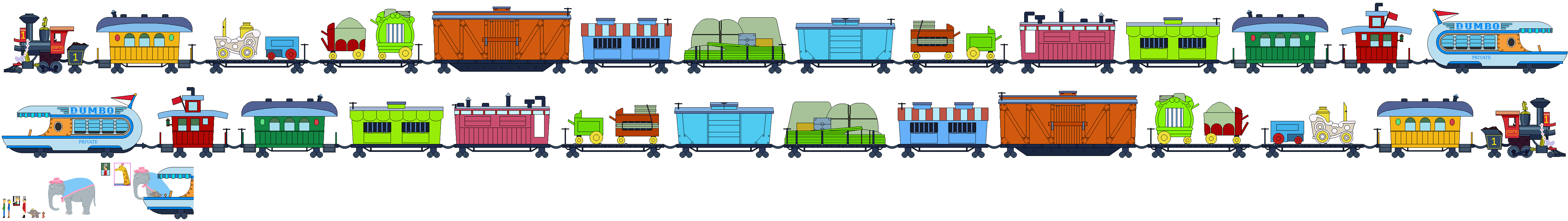 Casey Jr and the WDP circus train sprites by TheJaLeonard on DeviantArt