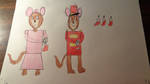 Timothy Q Mouse and Mummy hanging stockings