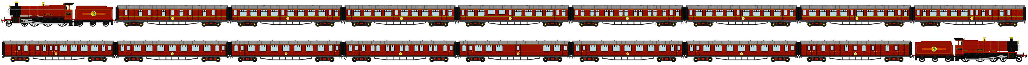 Hogwarts Castle with coaches