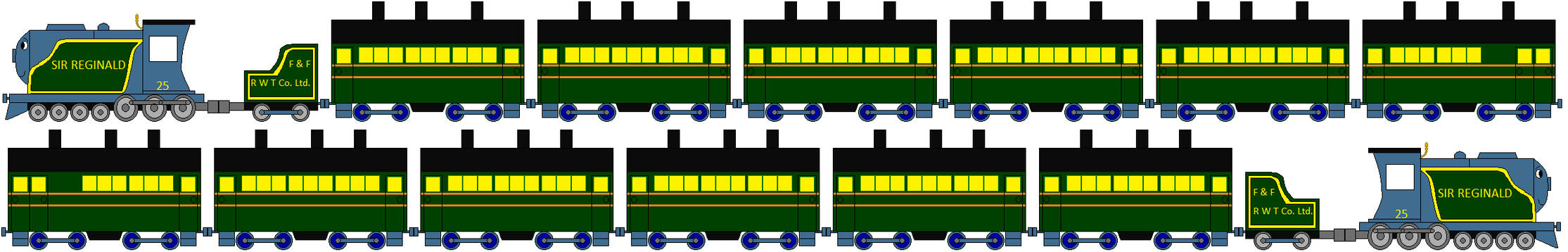 Sir Reginald with coaches by TheJaLeonard on DeviantArt
