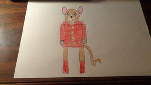 Timothy Q. Mouse in a raincoat