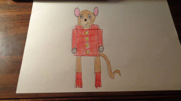 Timothy Q. Mouse in a raincoat