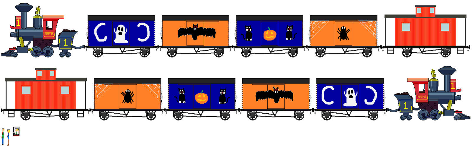 Casey Jr Color Codes Casey Jr with Halloween vans by TheJaLeonard on DeviantArt
