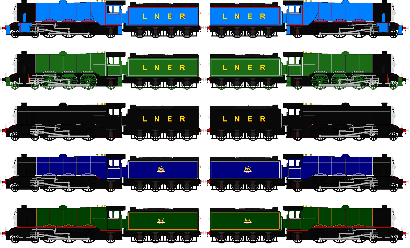 Lner O2 Class Deviantart LNER Gresley A1 and A3s by TheJaLeonard on DeviantArt