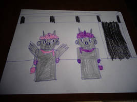 Laverne and mom shopping at a mall