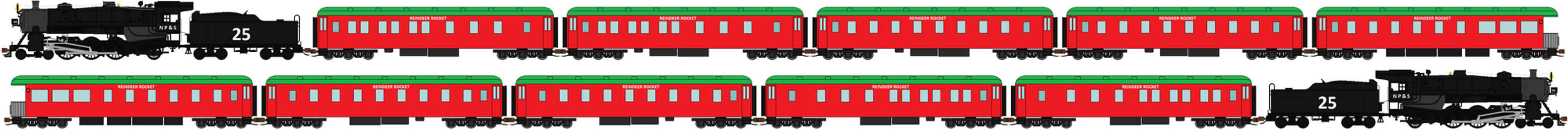 Reindeer Rocket engine and coaches