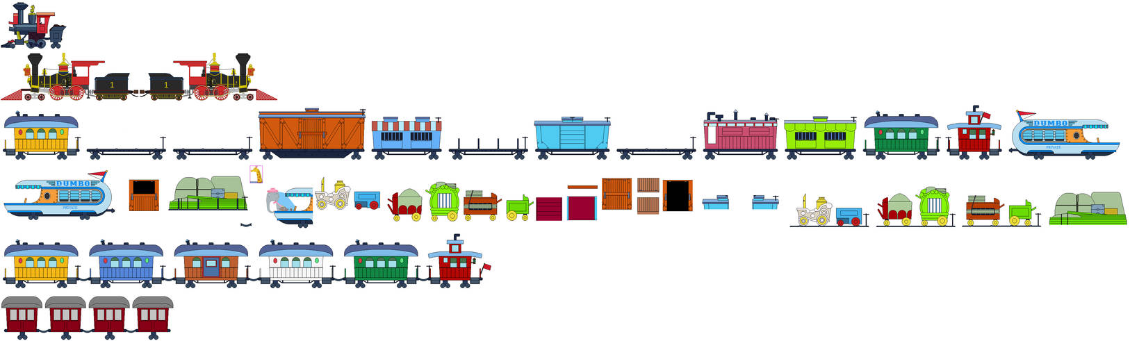 Casey Jr Color Codes Casey Jr's old railroad roster by TheJaLeonard on DeviantArt