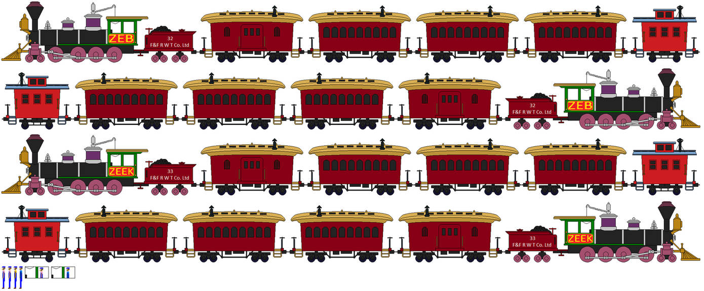 Zeb and Zeek with passenger trains by TheJaLeonard on DeviantArt