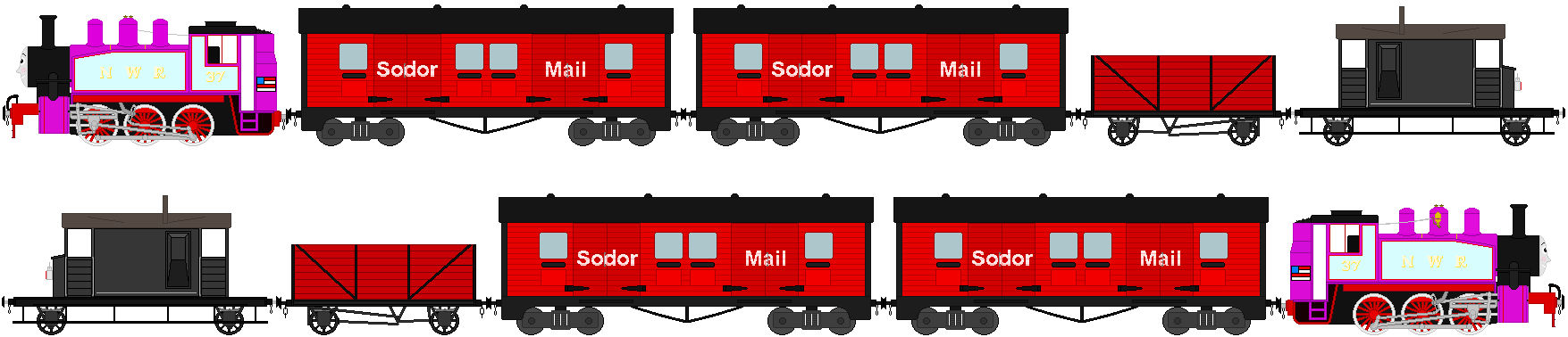 Rosie with the post train by TheJaLeonard on DeviantArt