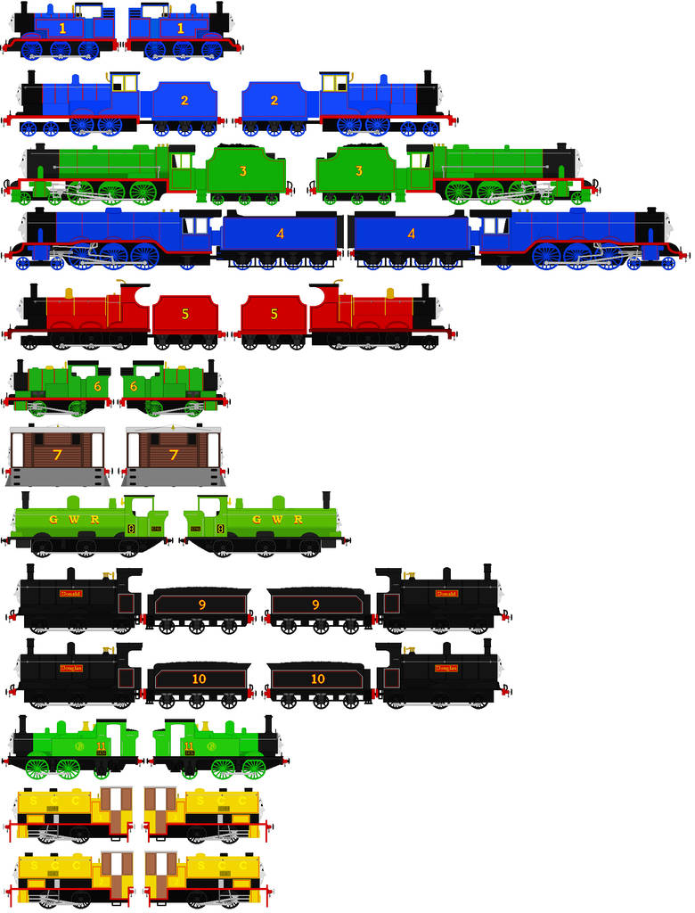 Every Engine In Rws NWR Steam engine fleet (RWS edition) by TheJaLeonard on DeviantArt
