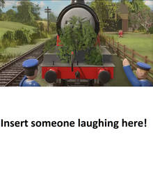 Who laughs at Alled Greedy's apples