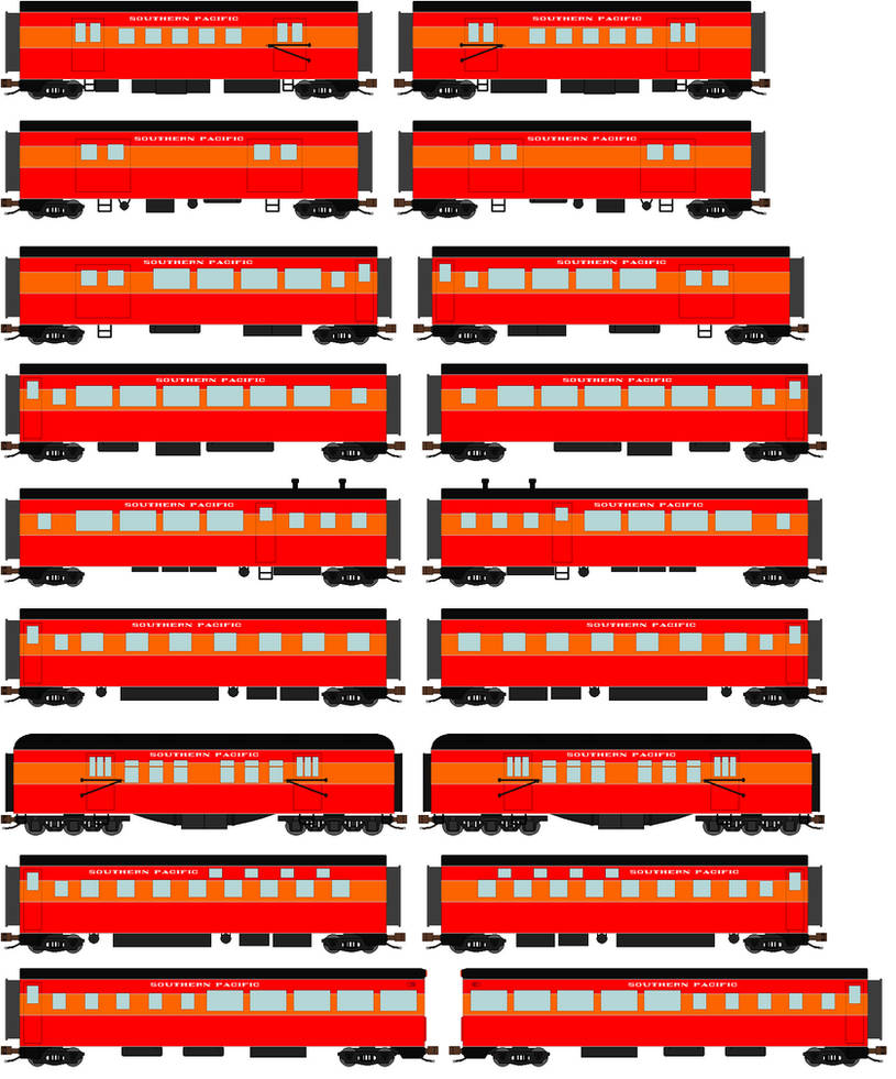 Deviantart Sp Train SP Daylight coaches by TheJaLeonard on DeviantArt