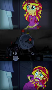 Sunset Shimmer startled by Clinchfield 311
